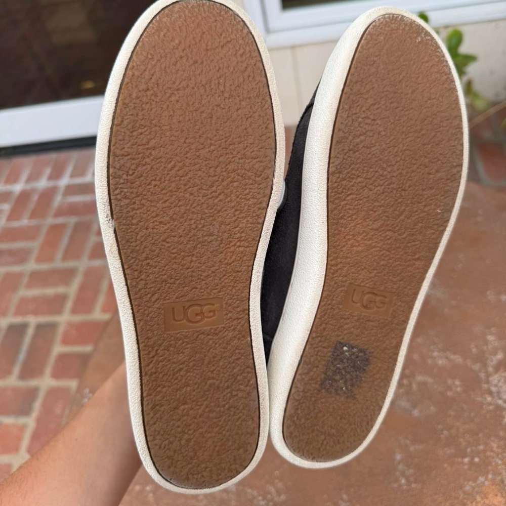 UGG Women's Olive Trainer high-top sneakers in charcoal grey suede sz 7.5 - Picture 4 of 6
